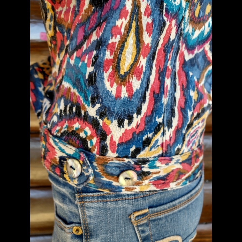 Ruby Rd. Petite Multi Colored Paisley Printed But… - image 7